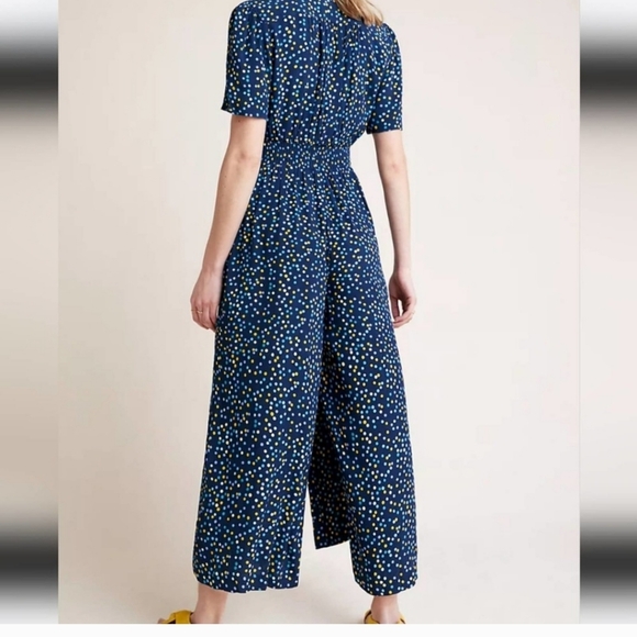 Kachel X Anthropologie Polka Dot Cepheid Wrap Jumpsuit 2 - Picture 3 of 4